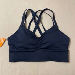 Handful Sports Bra‎ Size XS Womens Workout Active Running Strappy Back Blue NEW